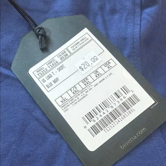 Beretta Men's Navy Blue Short Sleeve Tee - Picture 3 of 4